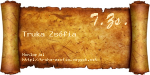 Truka Zsófia névjegykártya