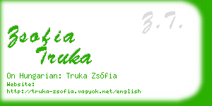 zsofia truka business card
