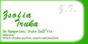 zsofia truka business card